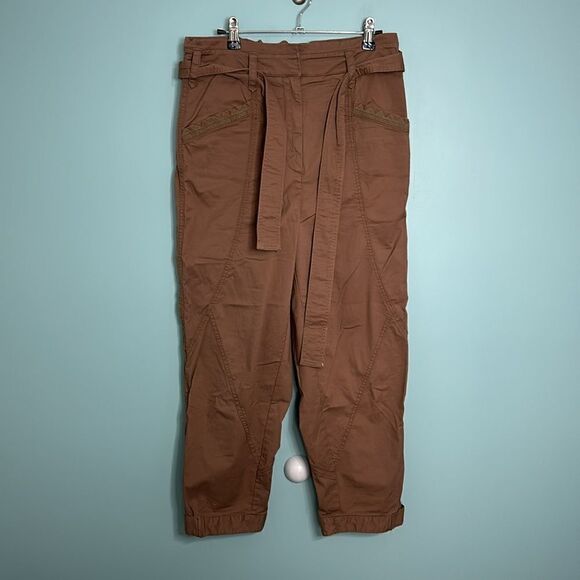 Anthropologie Ellie Embroidered Utility Pants - Picture 2 of 10